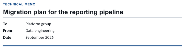 memo-header on consulting